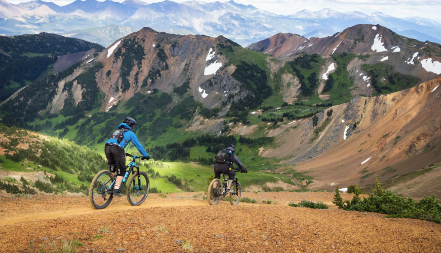 bike tour across field
